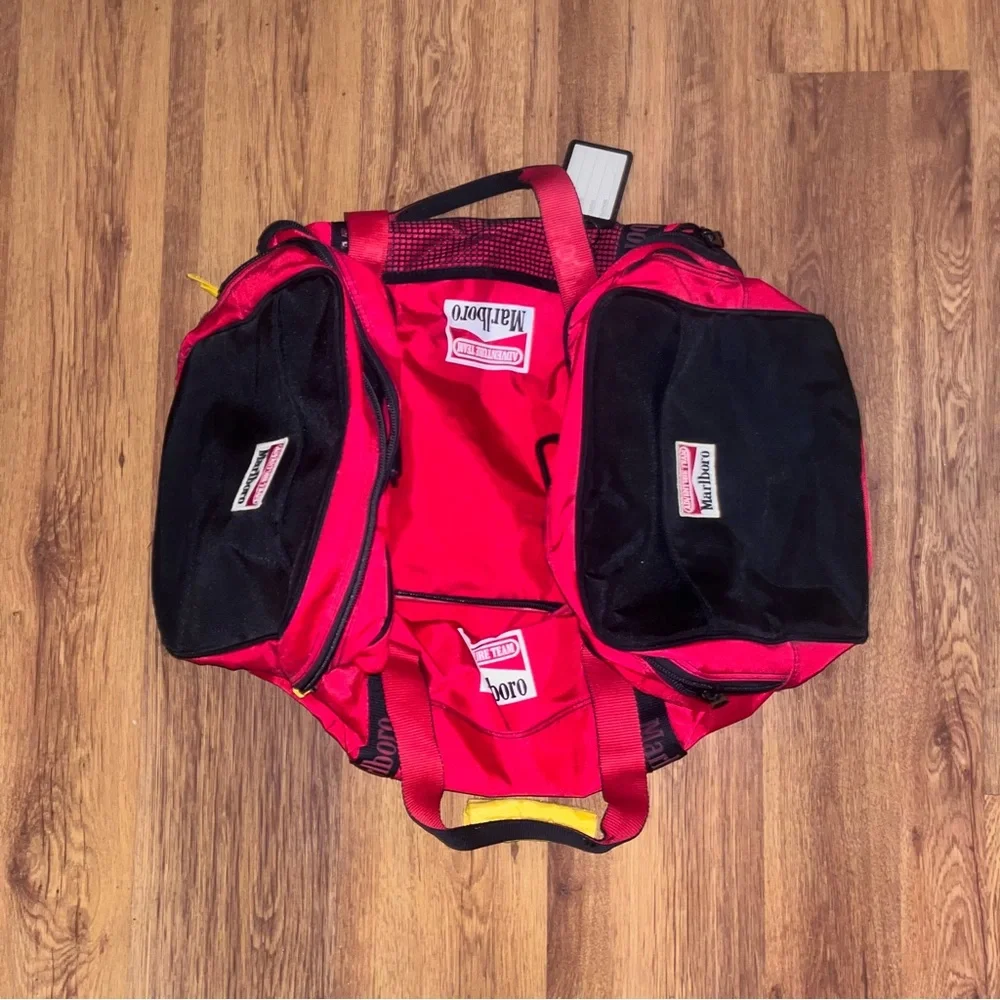 Marlboro Red Duffel Bag with Black Accents